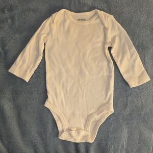 Carter's White Long Sleeve Baby Onesie